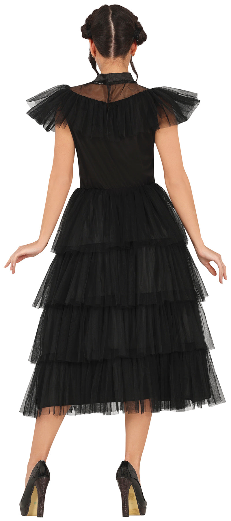 GP84114 – Halloween Ball Kleid Dunkles Filmthema – Größe: 42 - 44 (L) – Farbe: Schwarz