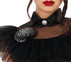 GP84114 – Halloween Ball Kleid Dunkles Filmthema – Größe: 42 - 44 (L) – Farbe: Schwarz