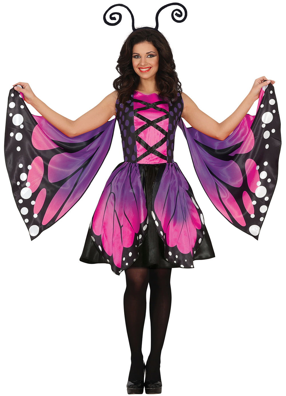 GP84117 – Schmetterling Kostüm Karneval Fasching – Größe: 38 - 40 (M) – Farbe: Lila