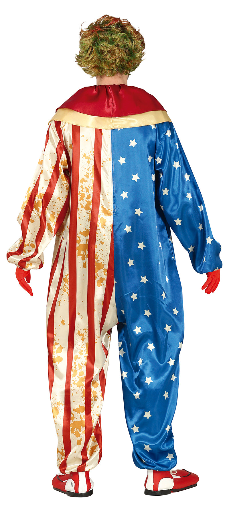 GP79486 – Clown Halloween Kostüm Patriotischer – Größe: 54 - 56 (XL) – Farbe: Rot