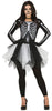 GP79592 – Skelett Halloween Tutu Kostüm – Größe: 44 - 46 (XL) – Farbe: Schwarz