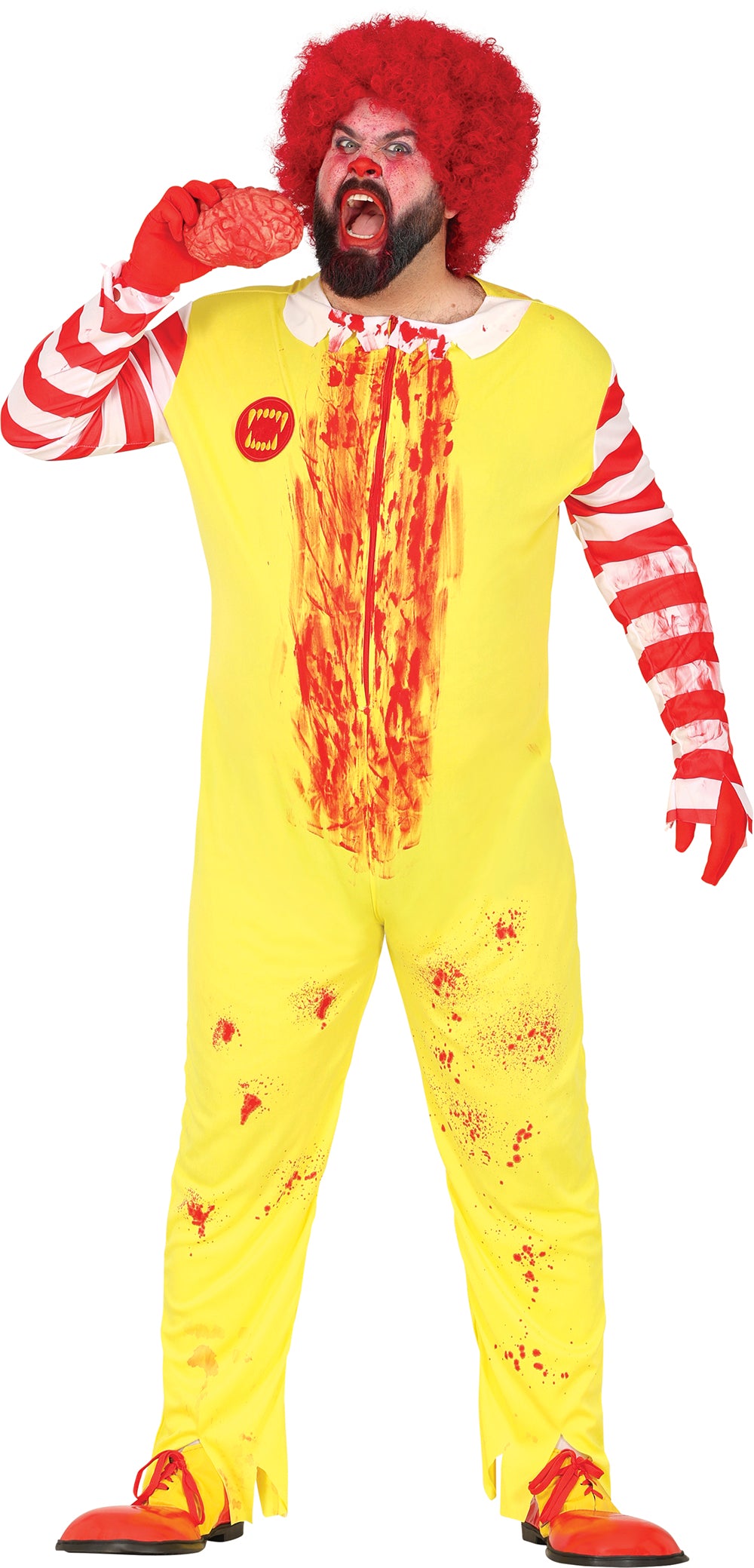 GP88352 – Clown Zombie Gruselige Halloween – Größe: 54 - 56 (XL) – Farbe: Gelb