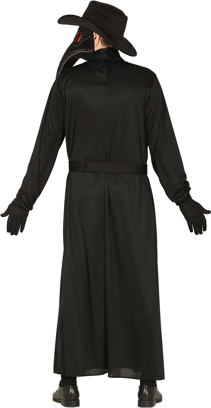 GP88715 – Pestmaske Halloween Kostüm Plage Arzt – Größe: 54 - 56 (XL) – Farbe: Schwarz, Ansicht 2