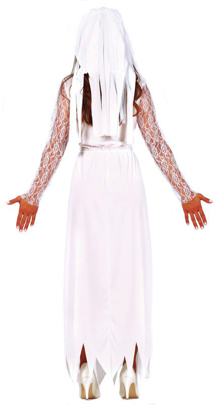 GP88756 – Halloween Braut Schreckensgewand – Größe: 44 - 46 (XL) – Farbe: Weiß