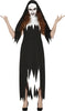 GP88793 – Halloween Nonne Kostüm Gruselige – Größe: 44 - 46 (XL) – Farbe: Schwarz