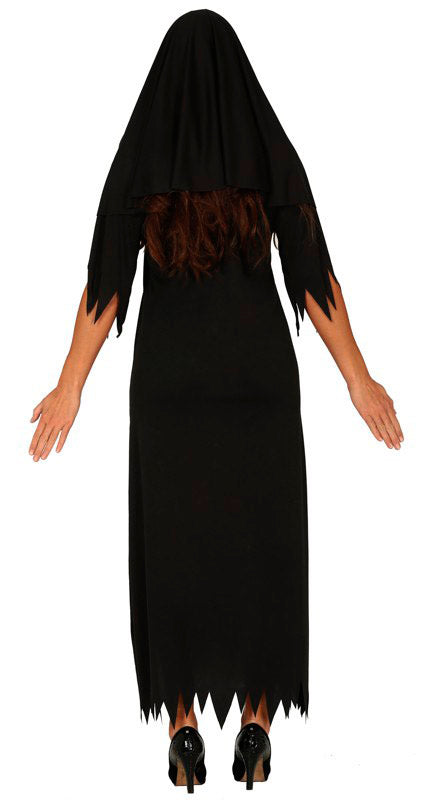 GP88793 – Halloween Nonne Kostüm Gruselige – Größe: 44 - 46 (XL) – Farbe: Schwarz