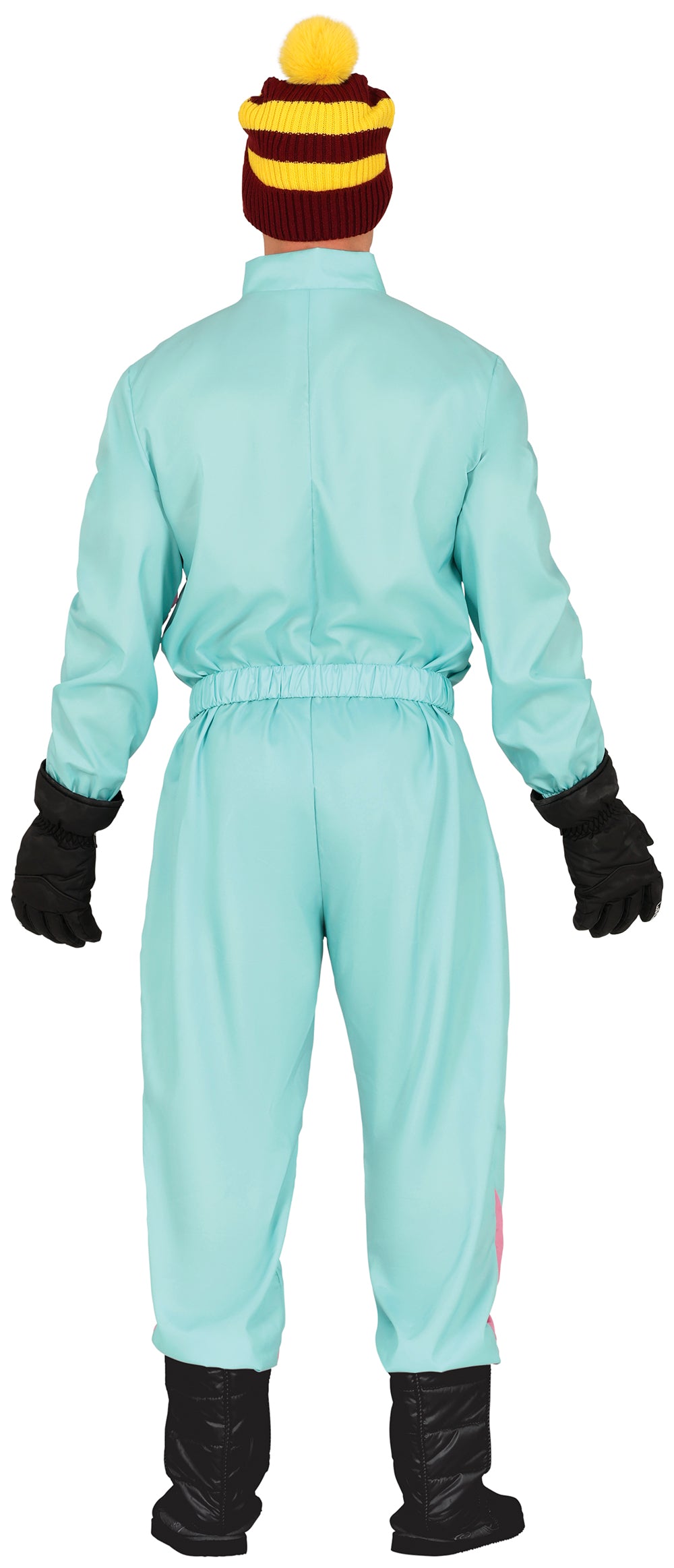 GP84174 – Sportlicher 80er Karneval Retro Skianzug – Größe: 46 - 48 (S), 48 - 50 (M), 52 - 54 (L), 54 - 56 (XL) – Farbe: Blau