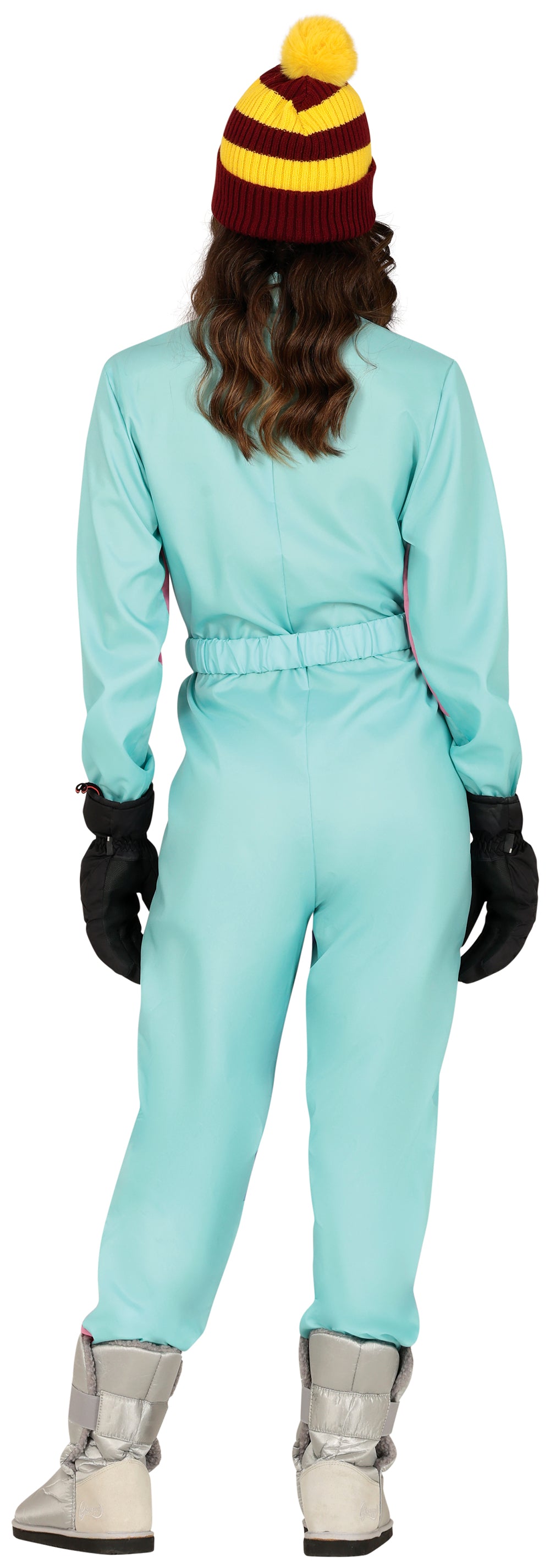 GP84178 – Retro 80's Karnevalskostüm Skianzug – Größe: 36 - 38 (S), 38 - 40 (M), 42 - 44 (L), 44 - 46 (XL) – Farbe: Blau