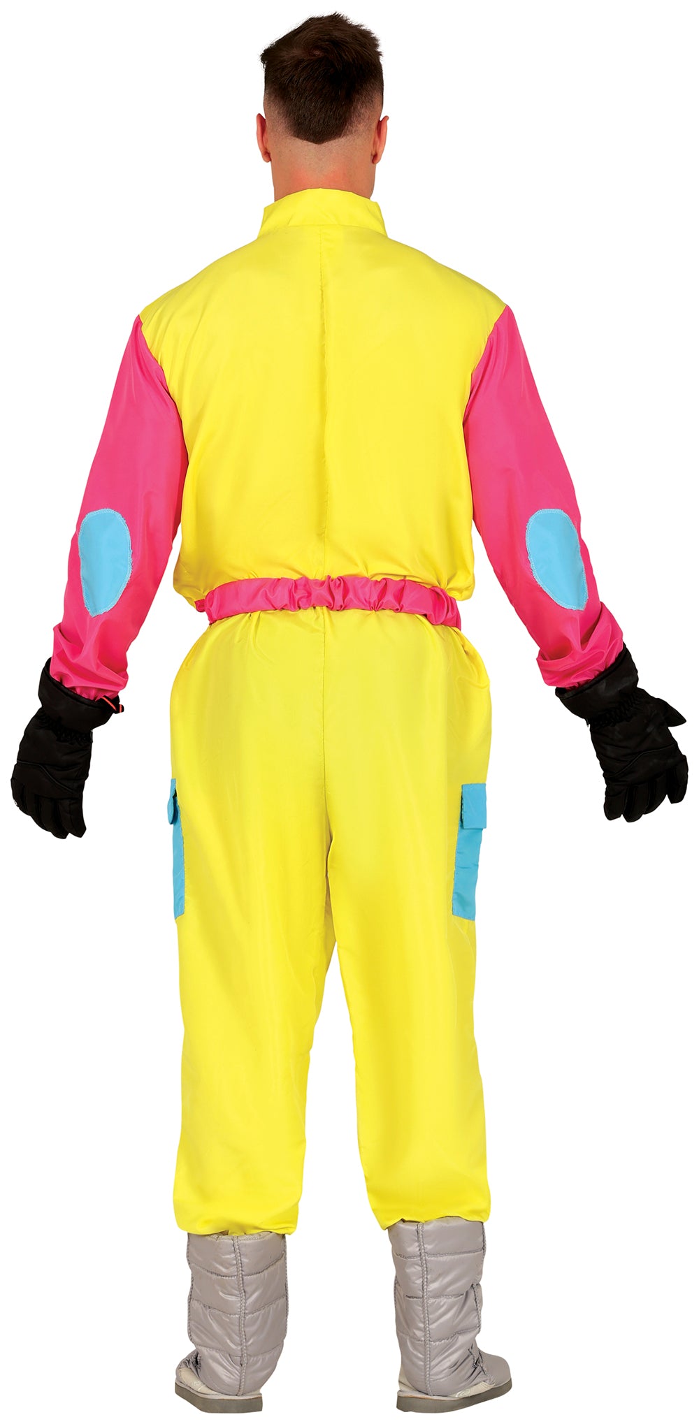 GP84182 – 80S Ski Abenteuer Neon Anzug – Größe: 46 - 48 (S), 48 - 50 (M), 52 - 54 (L), 54 - 56 (XL) – Farbe: Gelb