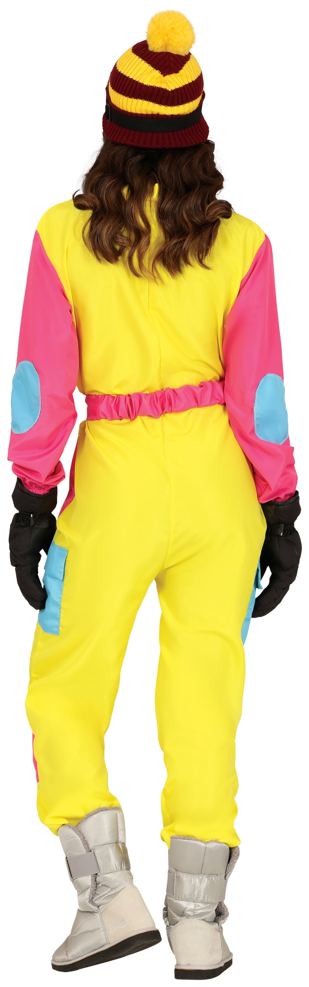 GP84186 – Achtziger Jahre Ski Kostüm Gelb – Größe: 36 - 38 (S), 38 - 40 (M), 42 - 44 (L), 44 - 46 (XL) – Farbe: Gelb