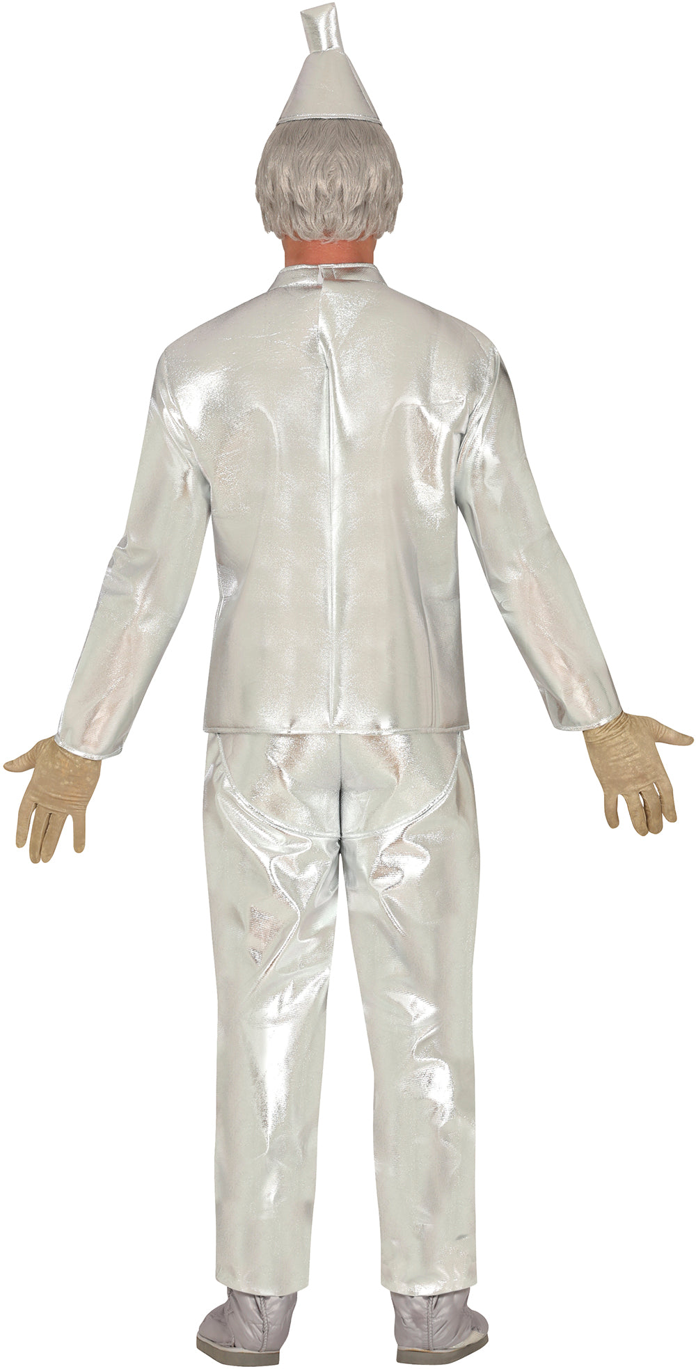 GP84190 – Filmbasierter Metallheld Kostüm – Größe: 48 - 50 (M), 52 - 54 (L) – Farbe: Silber