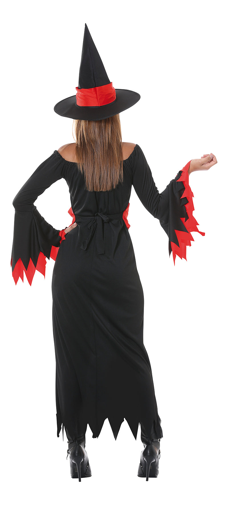 GP84277 – Hexenkostüm Halloween Magie Zauber – Größe: 38 - 40 (M) – Farbe: Schwarz
