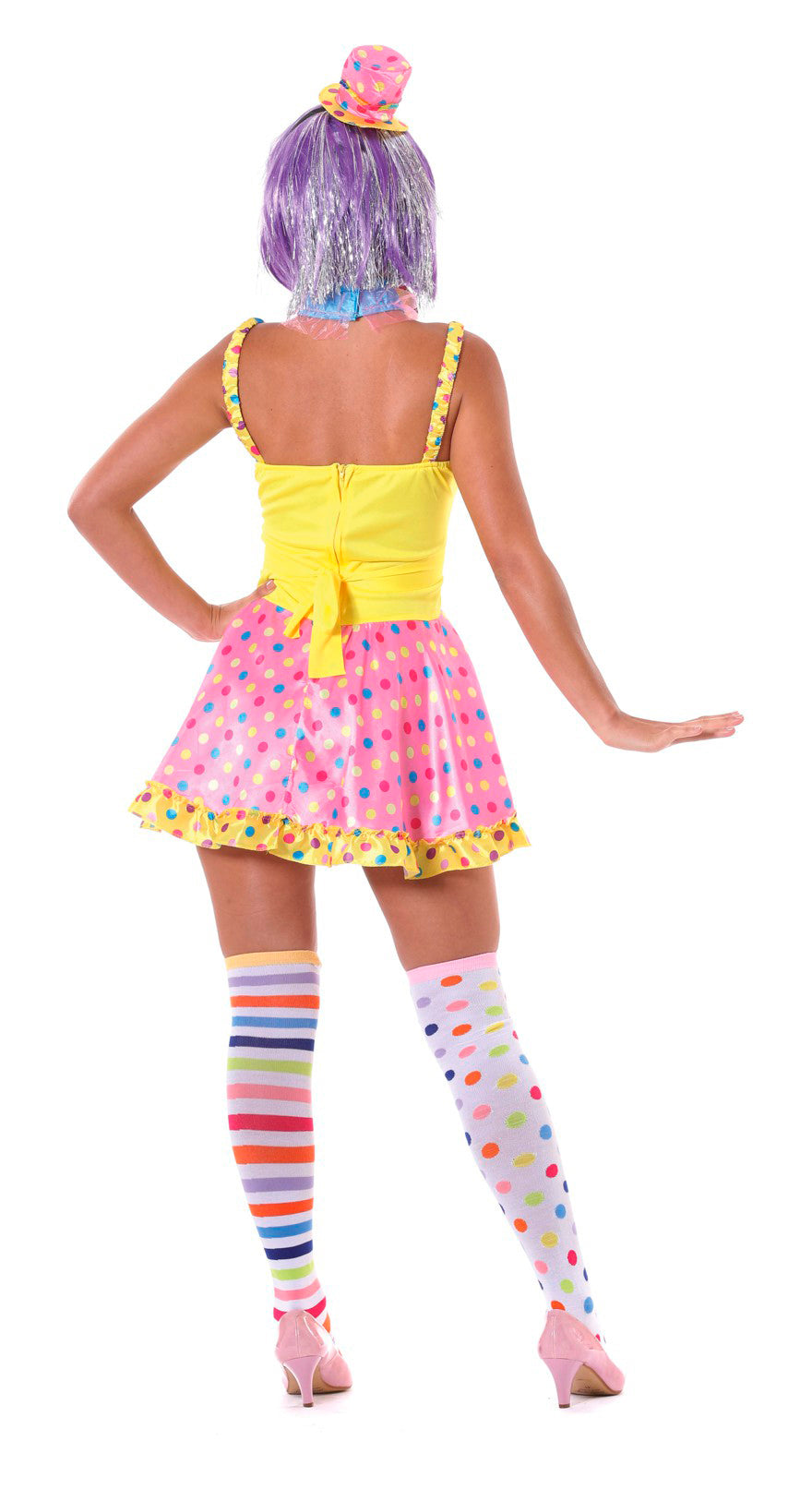 GP84324 – Clown Fasching Kostüm Karneval Buntes – Größe: 38 - 40 (M) – Farbe: Mehrfarbig, Ansicht 2