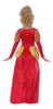 GP84331 – Marquisen Karnevalskostüm Rotes Kleid – Größe: 38 - 40 (M), 44 - 46 (XL) – Farbe: Gold