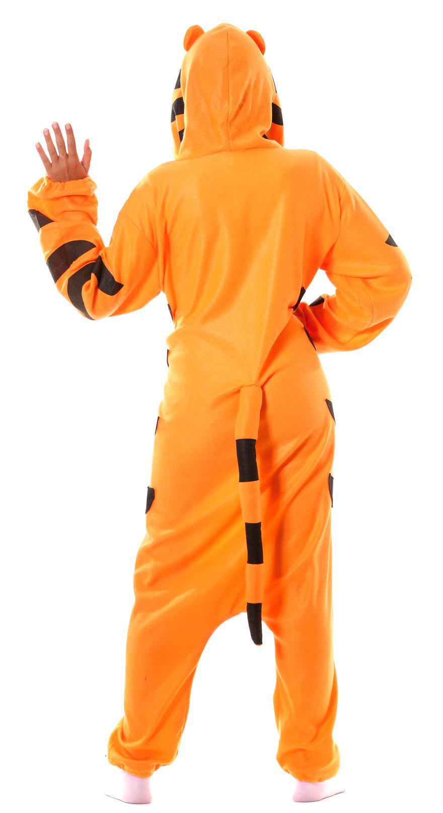 GP84346 – Tierkigurumi Tiger Kapuze Overall – Größe: 42 - 44 (L) – Farbe: Orange, Ansicht 2