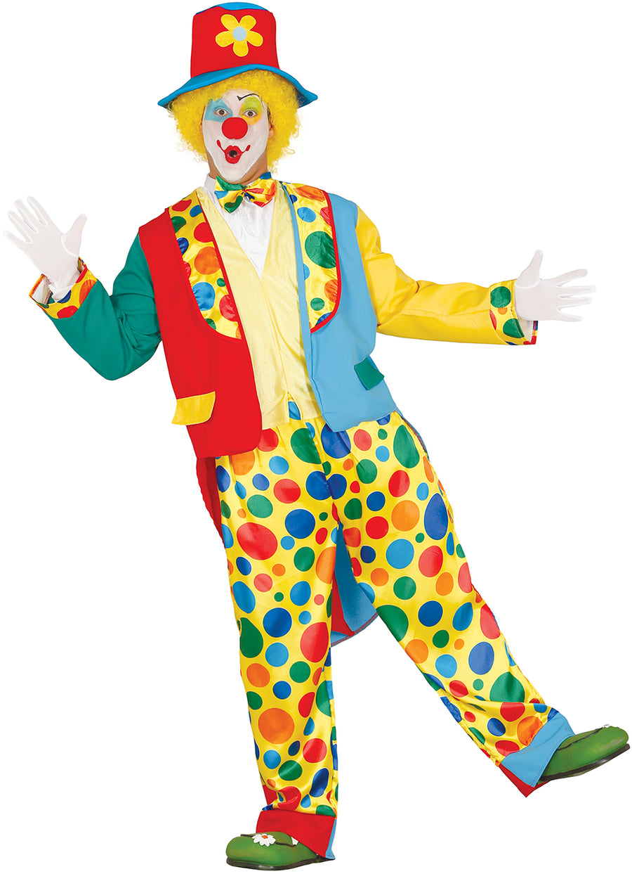 Clown Kostüm für Herren mit Hut und Frack
