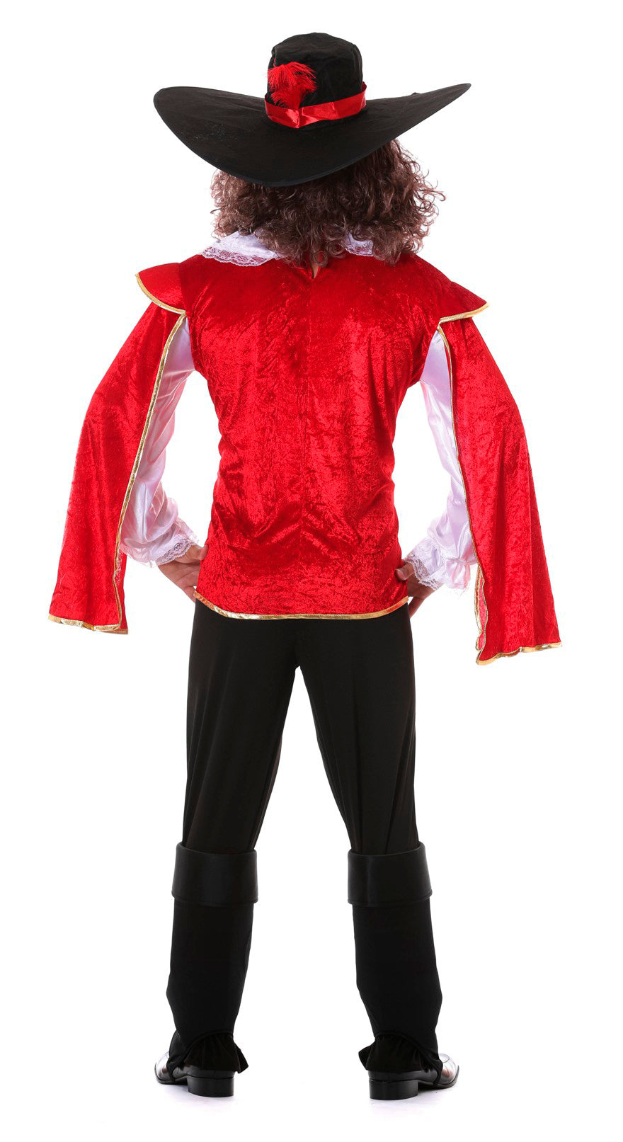GP84389 – Musketier Abenteurer Kostüm – Größe: 52 - 54 (L) – Farbe: Schwarz, Ansicht 2