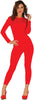 GP84410 – Sportlich Rot Dynamik Kostüm Körperanzug – Größe: 42 - 44 (L) – Farbe: Rot
