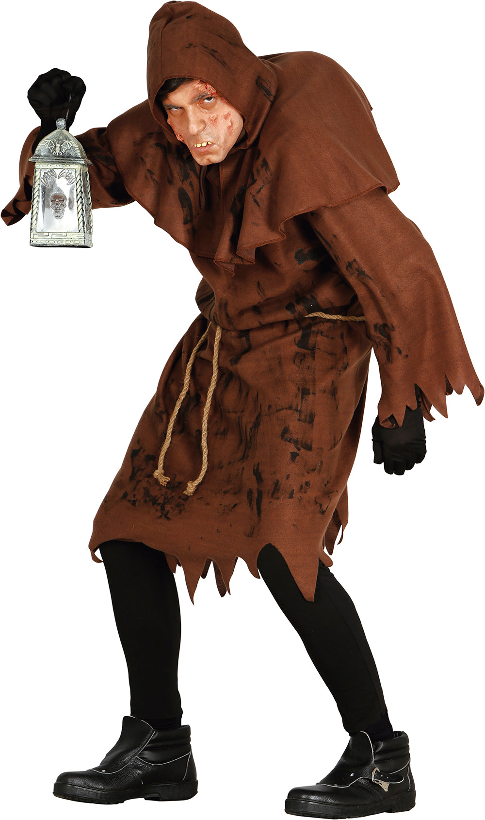 GP84440 – Halloween Mönch Kostüm Henkerskutte – Größe: 52 - 54 (L) – Farbe: Braun