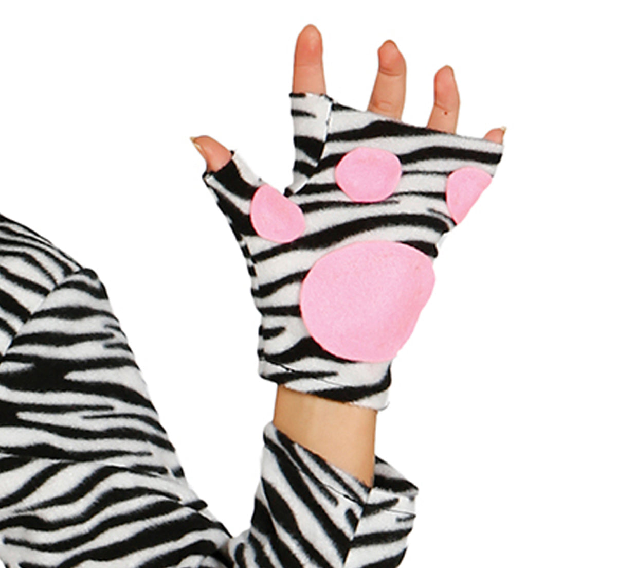 GP84511 – Tier Safari Outfit Zebra Look – Größe: 38 - 40 (M) – Farbe: Weiß