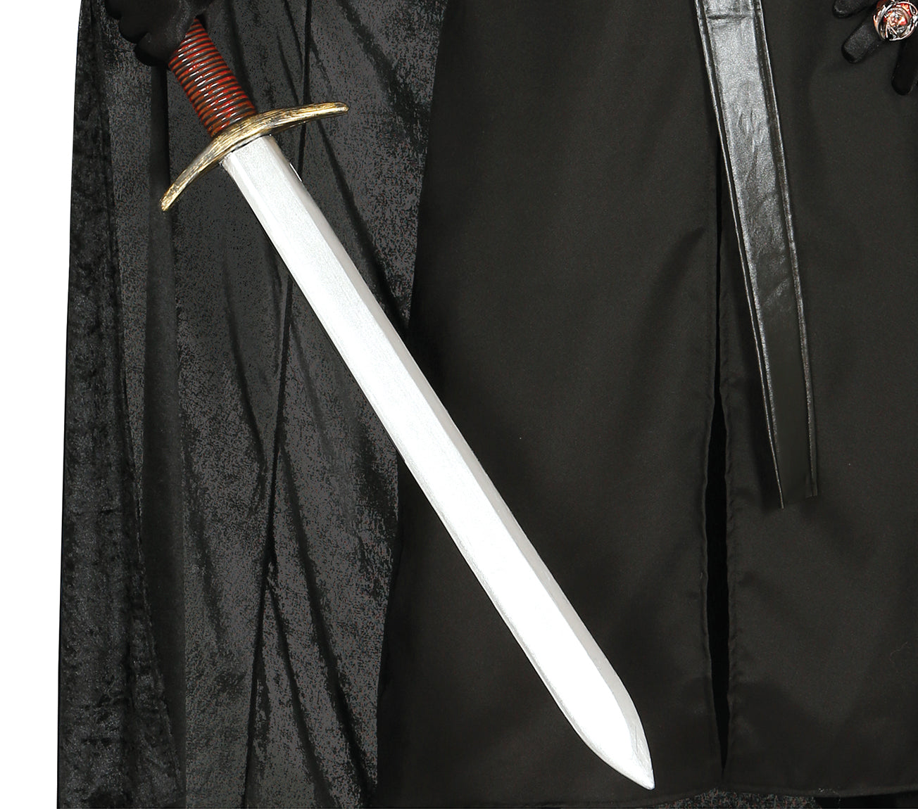 GP84527 – Ritterliches Kostüm Set Mit Umhang – Größe: 52 - 54 (L) – Farbe: Schwarz