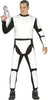 GP84529 – Superheld Abenteuerfigur Karneval Kostüm – Größe: 52 - 54 (L) – Farbe: Weiß