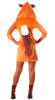 GP84530 – Fuchs Tiergewand Kapuze Schwanz Kostüm – Größe: 38 - 40 (M) – Farbe: Orange