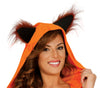 GP84530 – Fuchs Tiergewand Kapuze Schwanz Kostüm – Größe: 38 - 40 (M) – Farbe: Orange