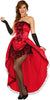 GP84564 – Cowboys Karnevalskleid Burlesque Stil – Größe: 38 - 40 (M) – Farbe: Rot