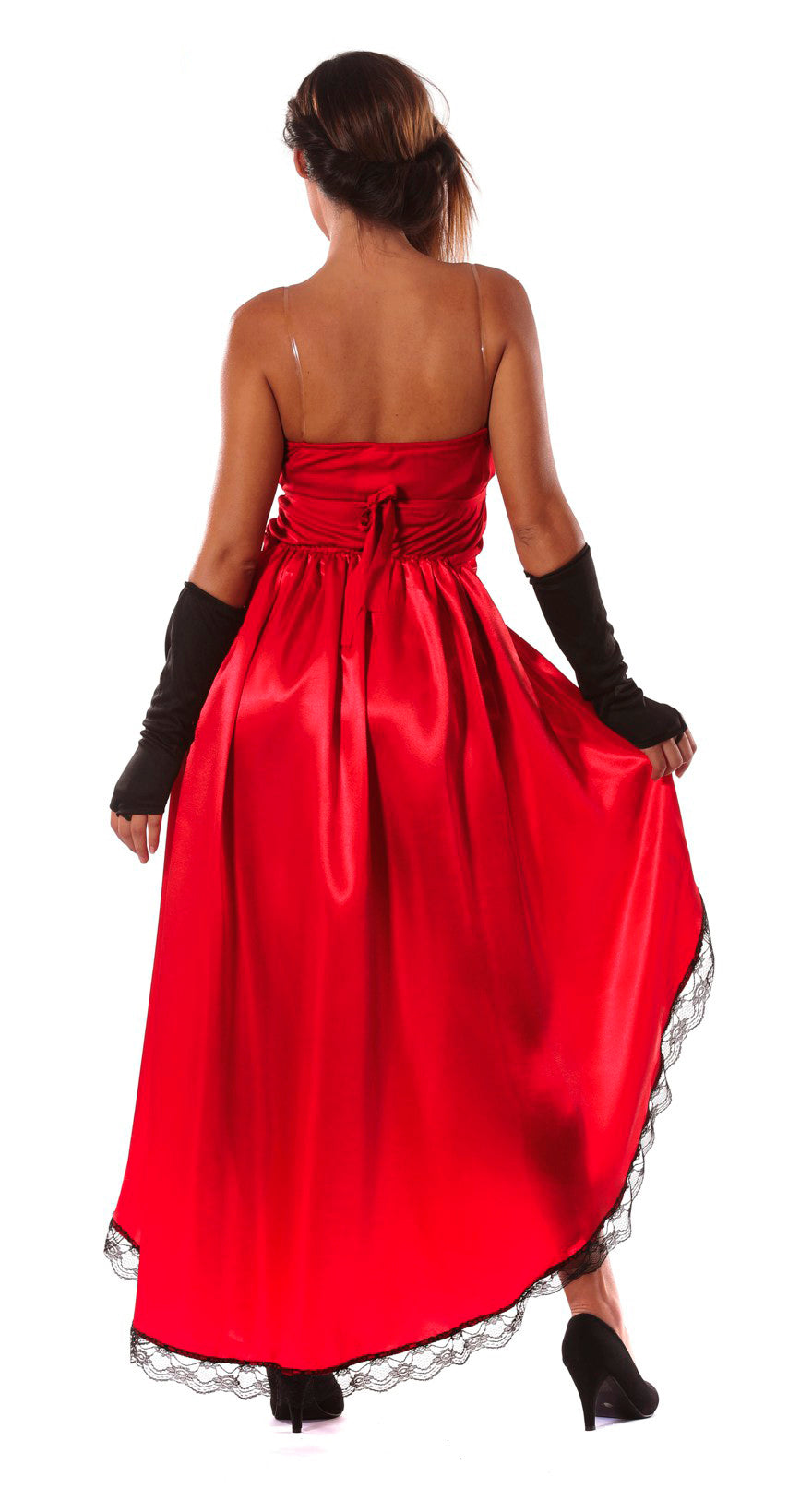 GP84564 – Cowboys Karnevalskleid Burlesque Stil – Größe: 38 - 40 (M) – Farbe: Rot