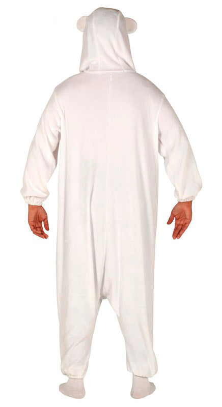 GP84585 – Tier Kigurumi Kostüm Polar Karneval – Größe: 42 - 44 (L) – Farbe: Weiß