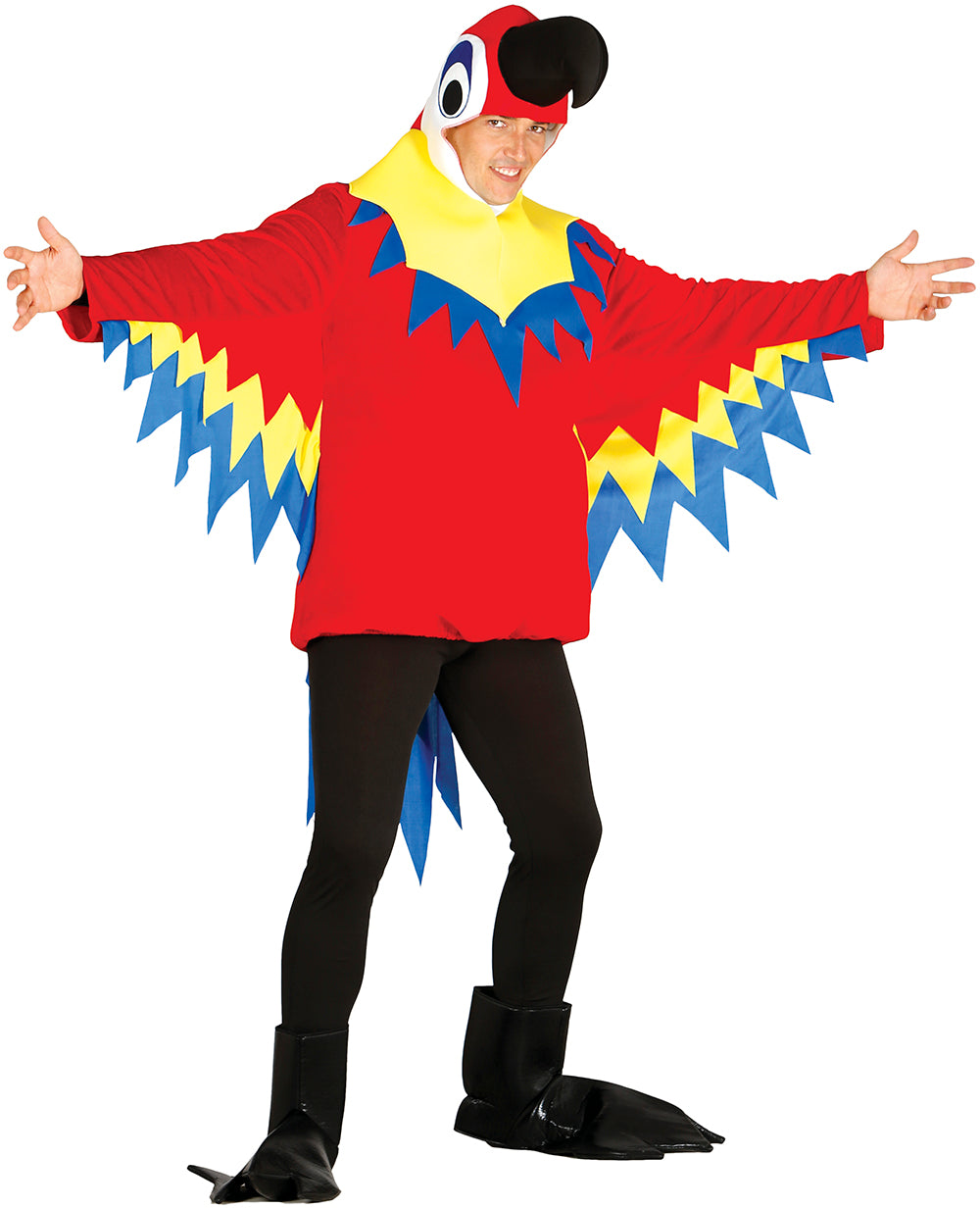 GP84602 – Papagei Karneval Kostüm Bunter Vogel – Größe: 52 - 54 (L) – Farbe: Mehrfarbig