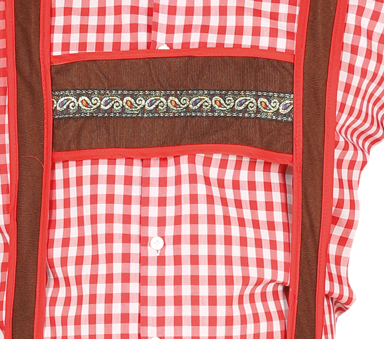 GP84610 – Oktoberfest Trachtenmode Bayerische Lebensfreude – Größe: 52 - 54 (L) – Farbe: Rot