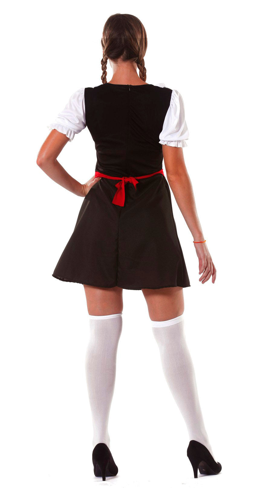 GP84619 – Oktoberfest Tracht Dirndl Klassisch – Größe: 38 - 40 (M) – Farbe: Schwarz