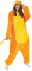 GP84626 – Drache Kapuze Jumpsuit Tier Kostüm – Größe: 52 - 54 (L) – Farbe: Orange