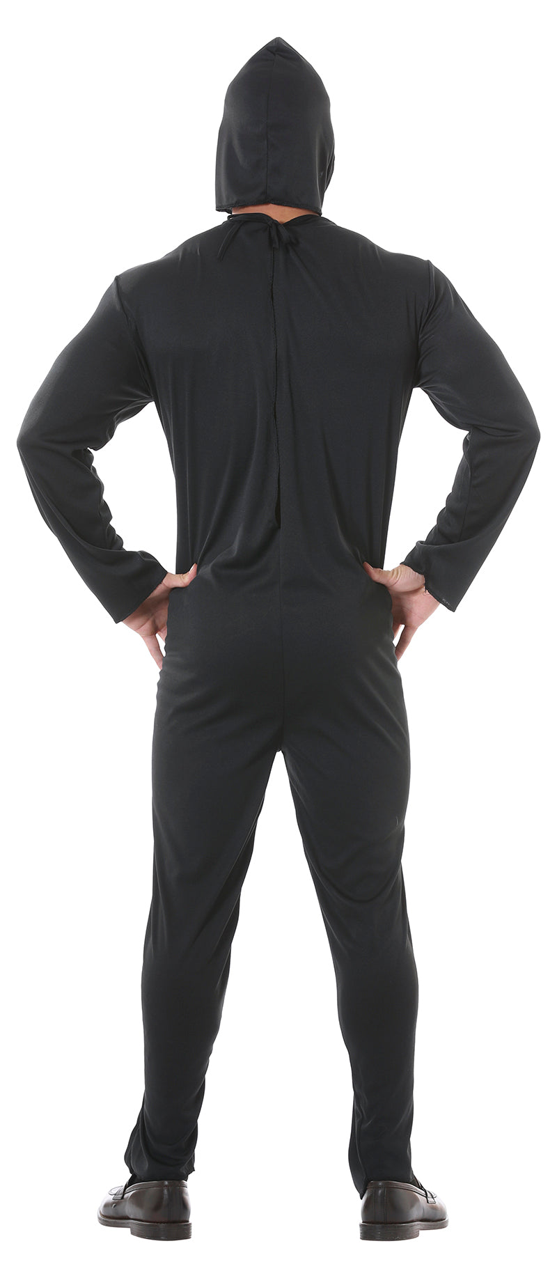 GP80027 – Skelett Reaper Halloween Anzug Mit Kapuze – Größe: 48 - 50 (M) – Farbe: Schwarz