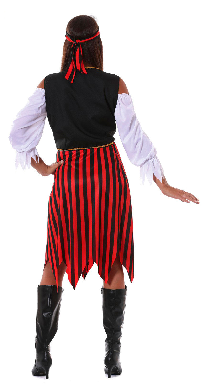 GP80220 – Piraten Königin Karnevalskostüm – Größe: 38 - 40 (M) – Farbe: Rot