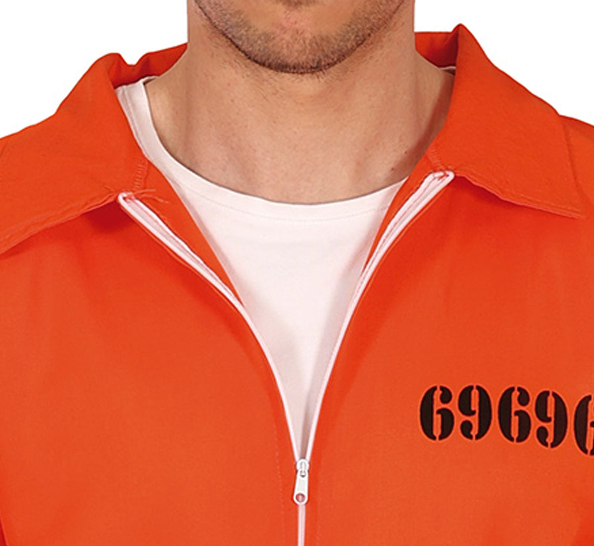 GP80435 – Dieb Halloween Kostüm Gefängnis Outfit – Größe: 48 - 50 (M) – Farbe: Orange