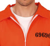 GP80435 – Dieb Halloween Kostüm Gefängnis Outfit – Größe: 48 - 50 (M) – Farbe: Orange