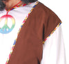 GP80522 – Hippie 70er Jahre Kostüm Bunter Flower – Größe: 48 - 50 (M) – Farbe: Braun