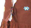 GP80522 – Hippie 70er Jahre Kostüm Bunter Flower – Größe: 48 - 50 (M) – Farbe: Braun