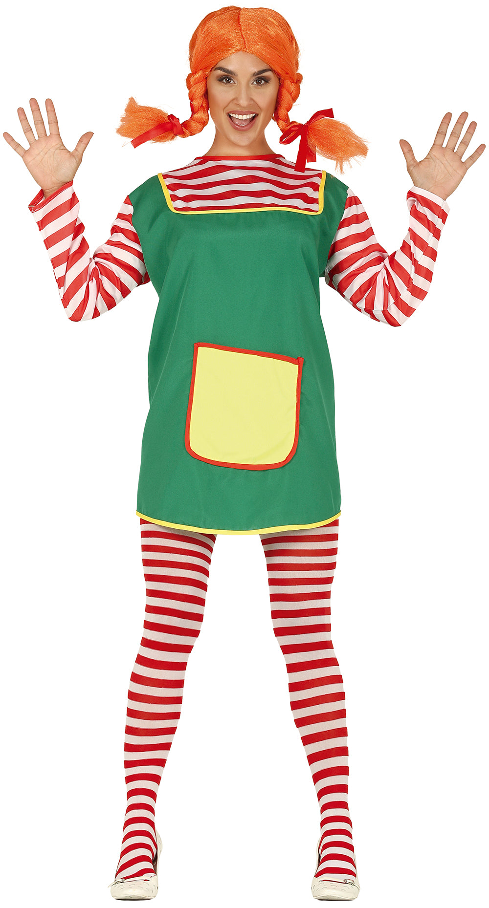 GP80557 – Clown Buntes Spaßkostüm Rot Grün – Größe: 38 - 40 (M) – Farbe: Grün