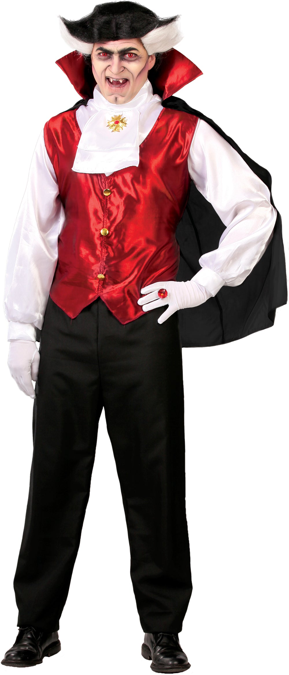 GP80576 – Vampir Halloween Kostüm Dunkler Graf – Größe: 48 - 50 (M) – Farbe: Grau