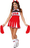 GP80597 – Sport Festliche Cheerleader Karneval – Größe: 38 - 40 (M) – Farbe: Rot