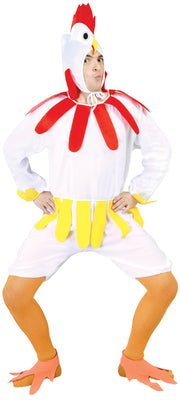 Hennen Kostüm für Herren mit Kapuze, Bild 6