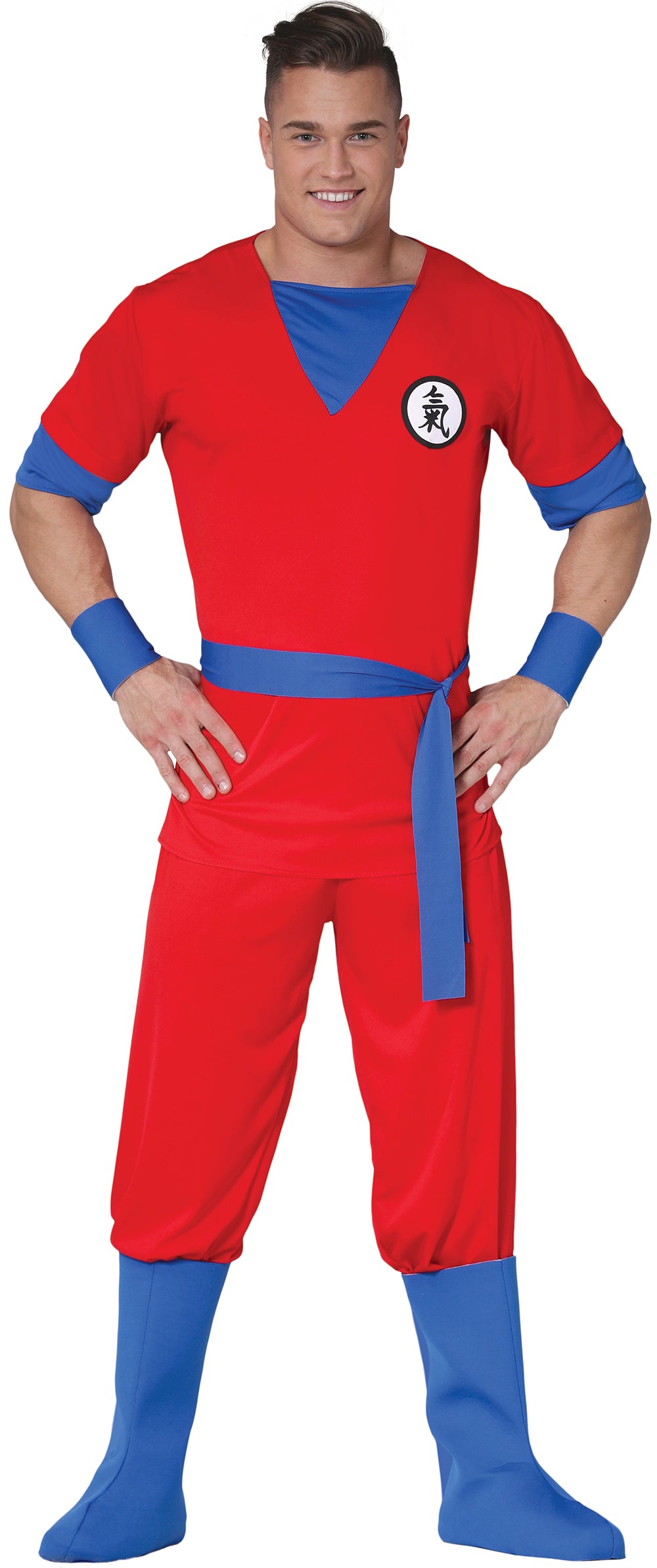 GP80627 – Ninja Abenteurer Helden Kostüm Asien – Größe: 48 - 50 (M) – Farbe: Rot