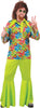 GP80631 – Hippie Karneval Kostüm Bunte Blumenkraft – Größe: 48 - 50 (M) – Farbe: Grün