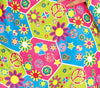 GP80638 – Hippie Party Flower Power 60s Kostüm – Größe: 38 - 40 (M) – Farbe: Mehrfarbig
