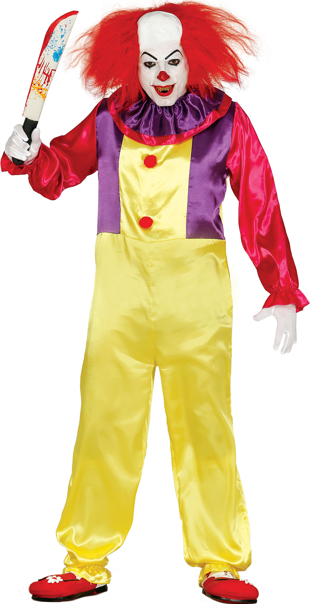 GP84317 – Clown Halloween Horror Bunter Gruselspaß – Größe: 48 - 50 (M) – Farbe: Gelb