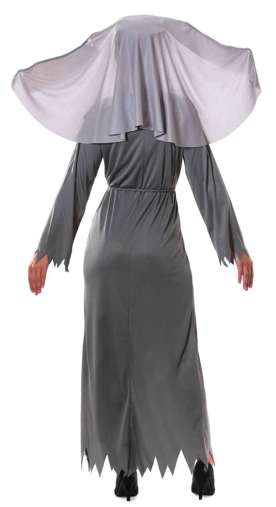 GP80947 – Halloween Nonne Dunkles Mysterium Kostümgeist – Größe: 38 - 40 (M) – Farbe: Grau